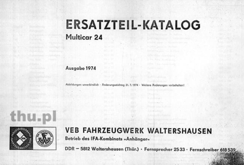 Katalog Multicar M - 24  WWW.THU.PL