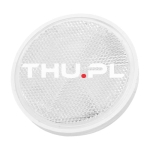 Odblask okrągły z śrubą biały