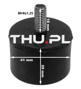 Poduszka gumowa 41 x 29  M = 8 x 1,25