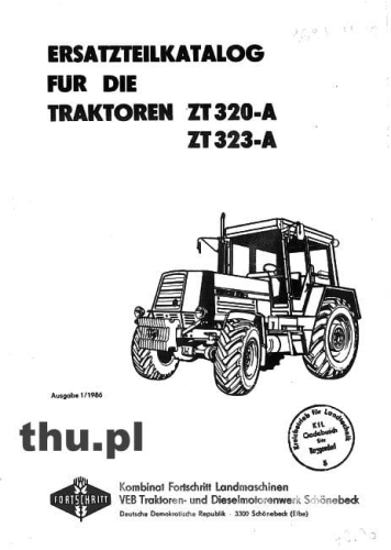 Katalog Fortschritt ZT - 320 A, ZT - 323 A  WWW.THU.PL