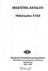 Katalog Fortschritt E - 524
