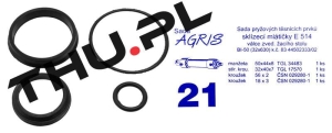 Uszczelniacze siłownika hydraulicznego B1-50-32x630 nr : 21