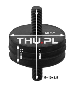 Poduszka gumowa 50 x 20  M = 10 x 1,5