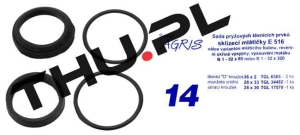Uszczelniacze siłownika hydraulicznego B1-32x80 / B1-32x320 nr : 14