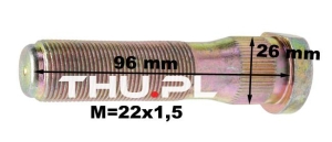 Śruba koła 22 x 1,5 x 95 mm