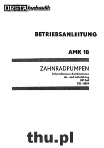 Instrukcja eksploatacji AMK 18