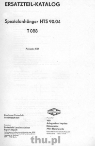 Katalog Fortschritt T 088,  HTS 90.04